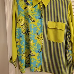 Silk blouse and reversible tank top